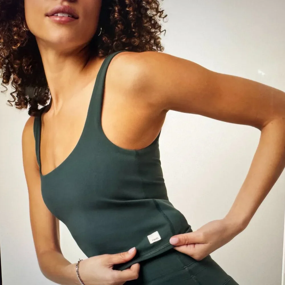 Vuori Dark Green Tank Top - Picture 2 of 5